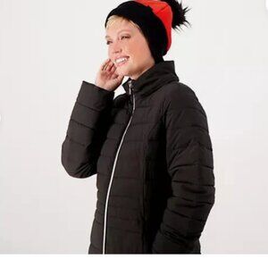 Arctic Expedition Quilted Pom Beanie-Fire Orange-S/M-NEW-A550309